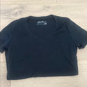 Eddie Bauer Midnight Black V-Neck Tee